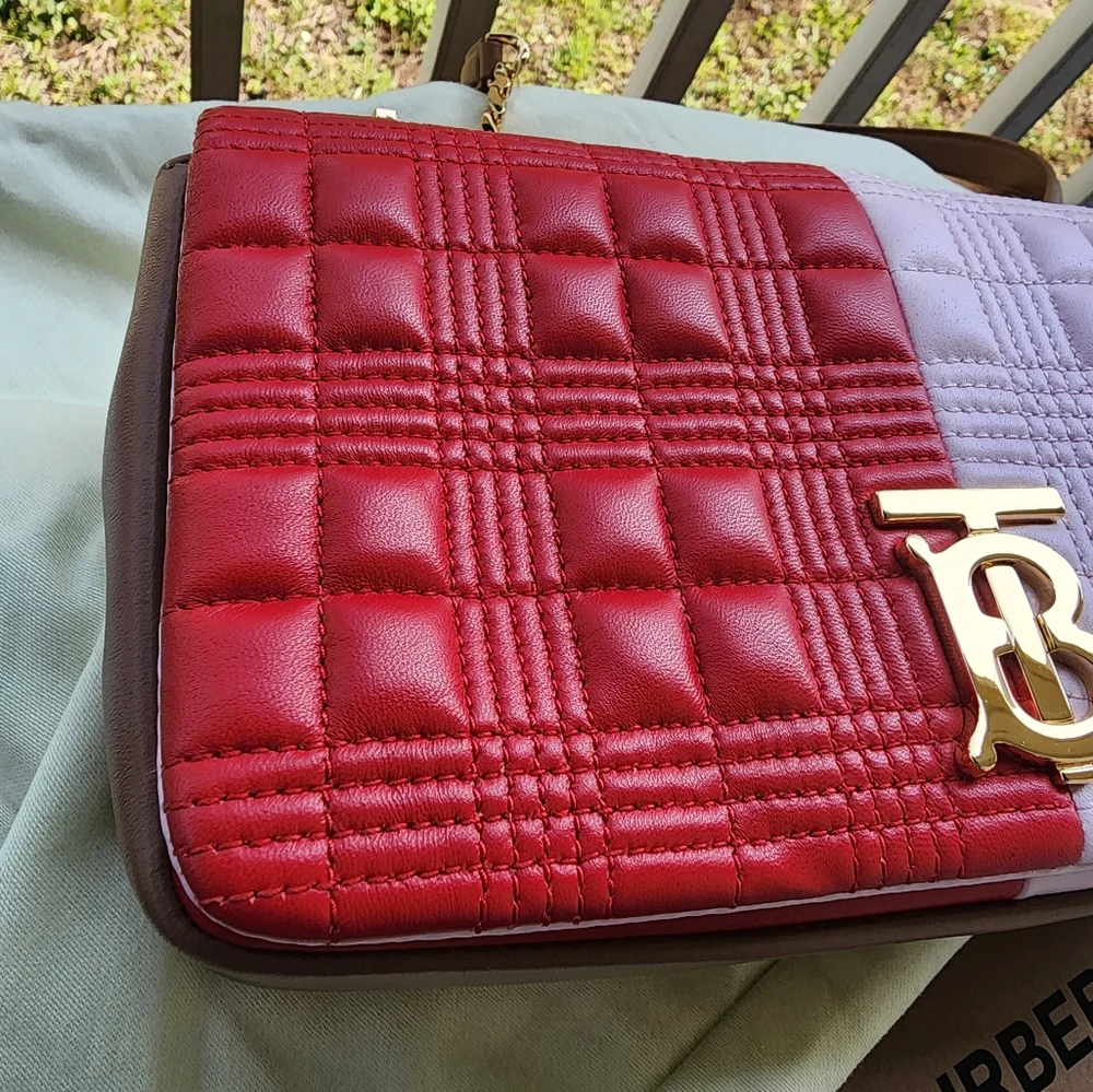 Burberry Lola Tri-color Quilted Medium Shoulder Bag - Picture 3 of 15
